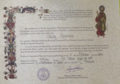 The Compostela is our certificate of completion